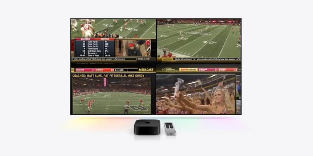 分析代码推测Apple TV将增加四框画中画功能